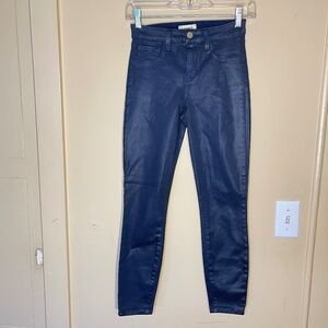 L'AGENCE Blue Coated Skinny Pants
